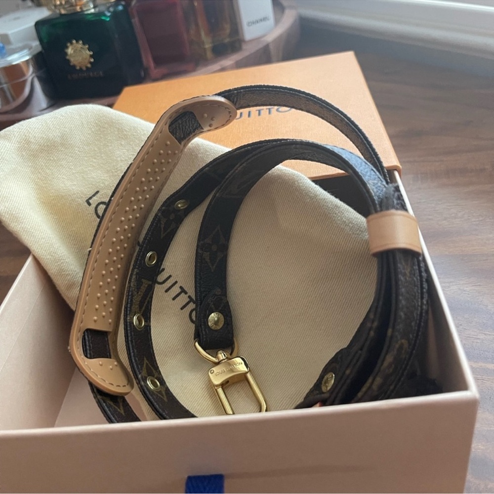 Louis Vuitton Monogram Strap with Gold and Tan Accents
